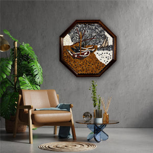 BOAT IN RED RIVER - Mosaic By Qureshi's