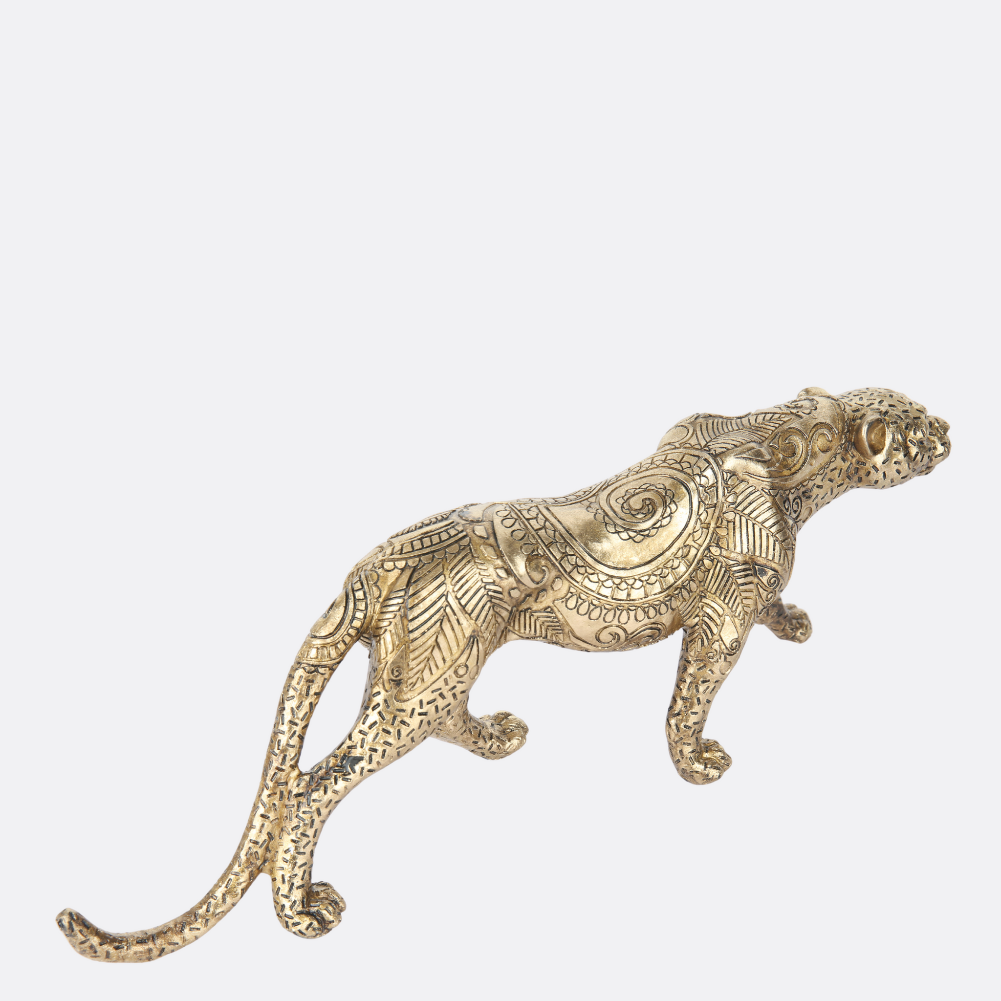 Engraved Design Leopard Sculpture