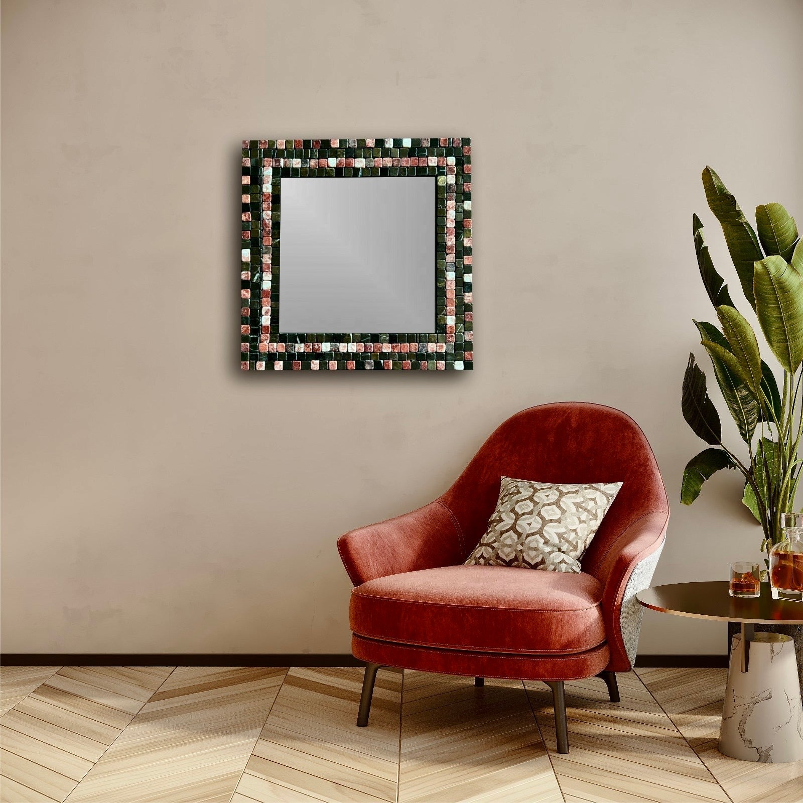 MIRROR MOSAIC | Strawberry Brown