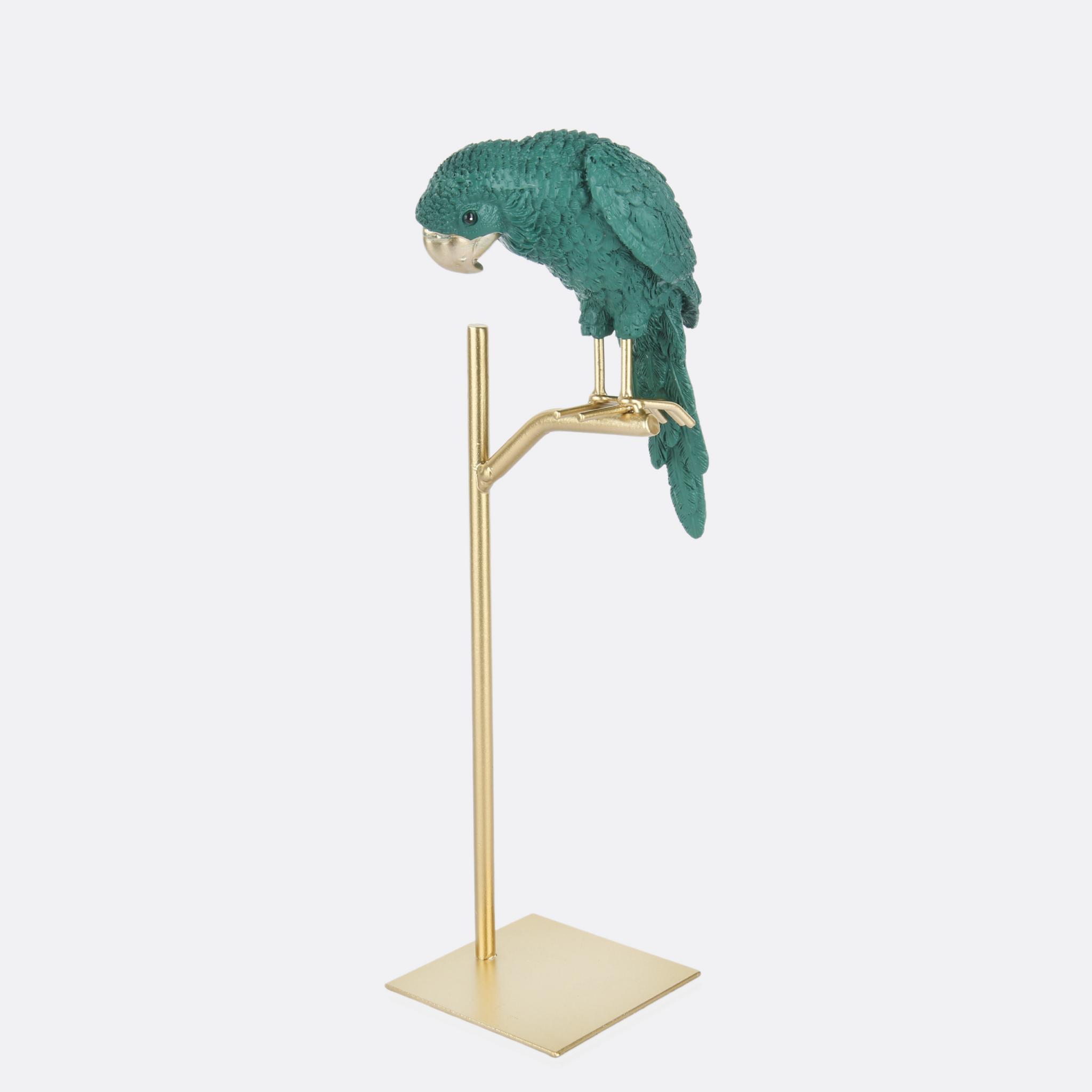 Parrot Sculpture with Metal Stand ( Two Colors )