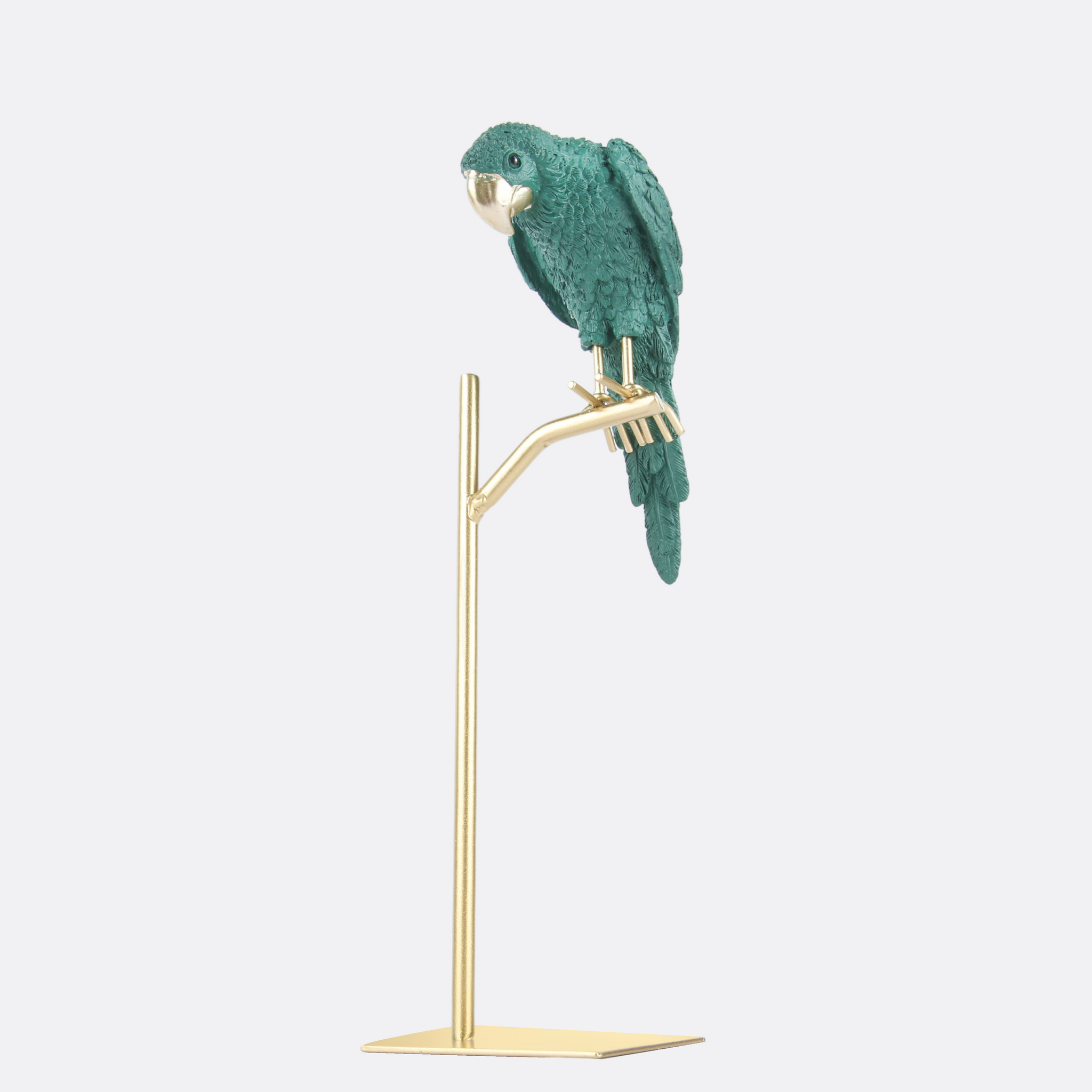 Parrot Sculpture with Metal Stand ( Two Colors )
