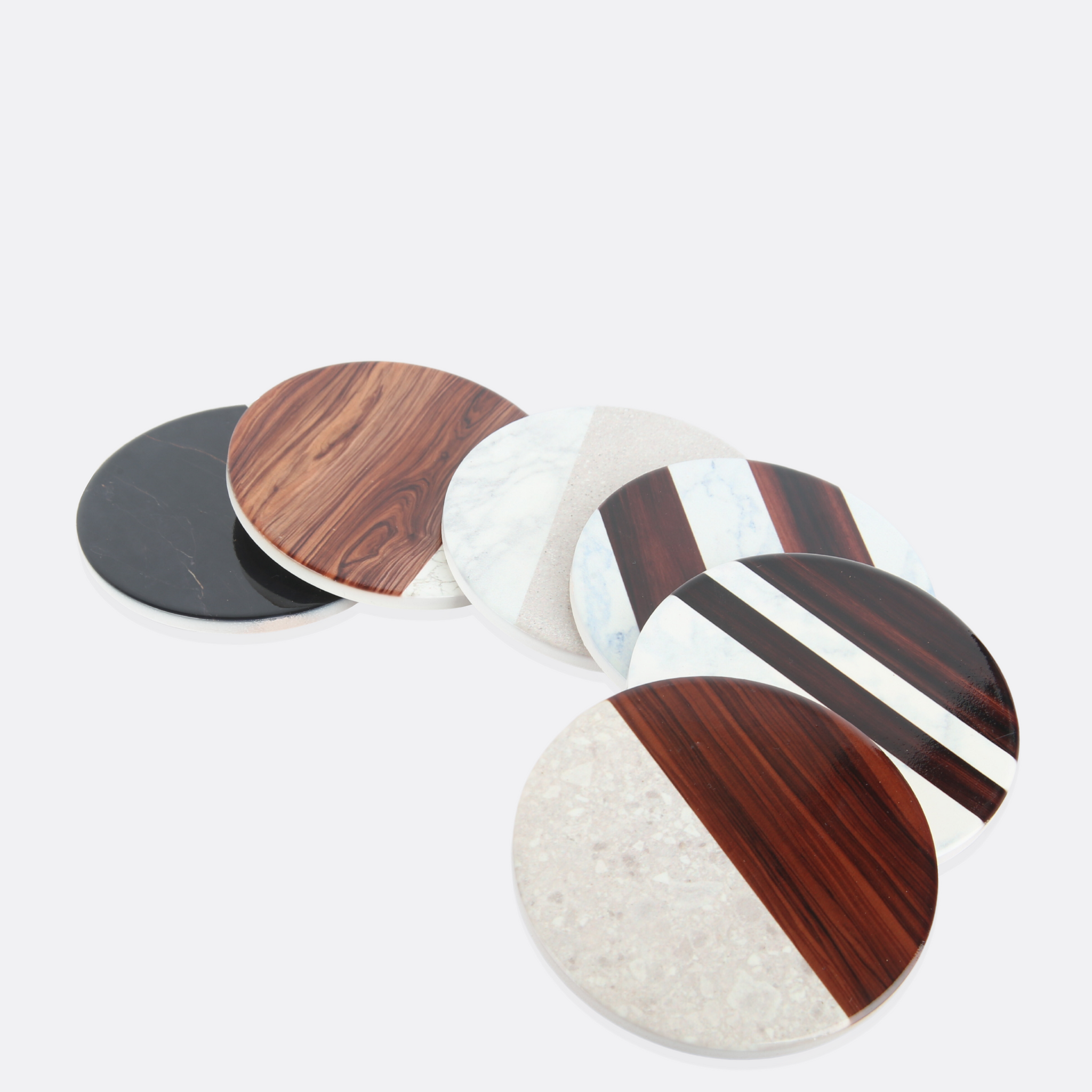 Abstract Ceramic Coasters (Set Of 6)