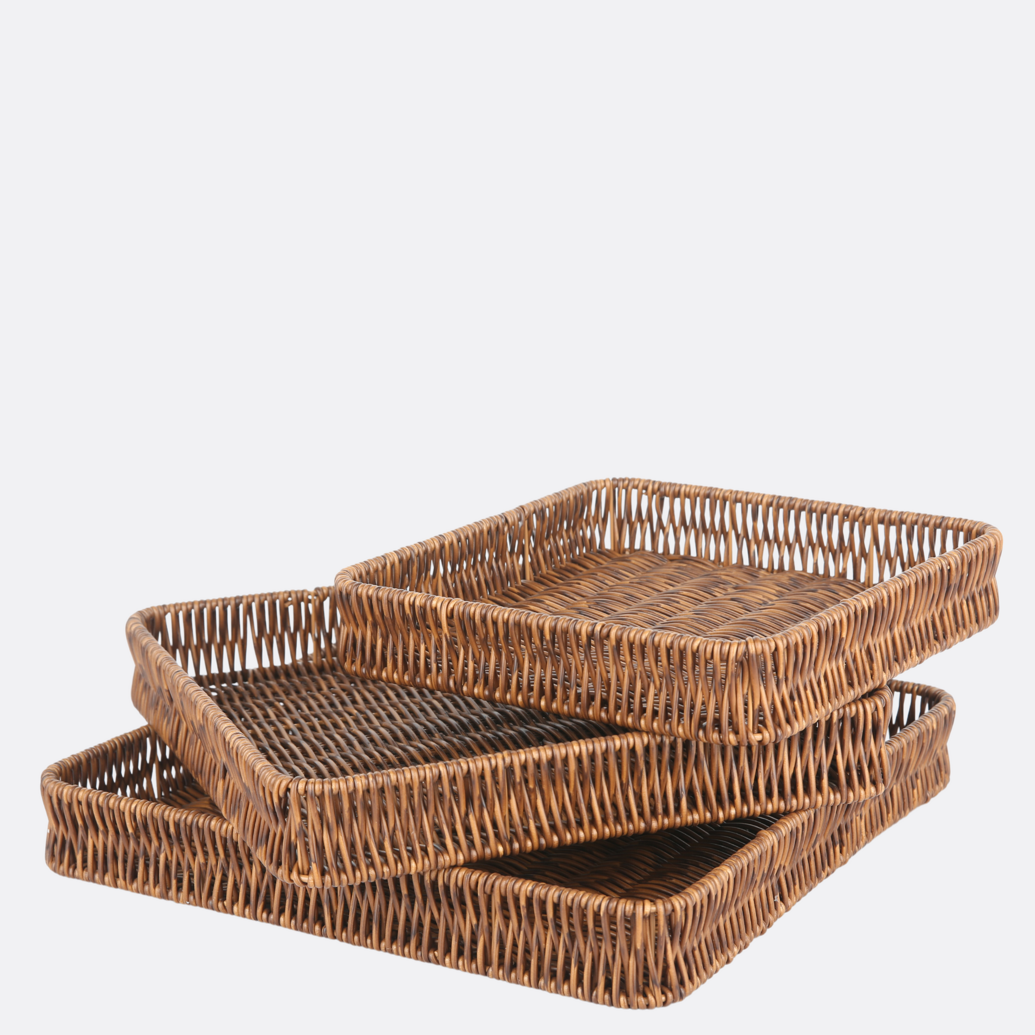 Jute Square Multipurpose Baskets ( Set Of 3 )