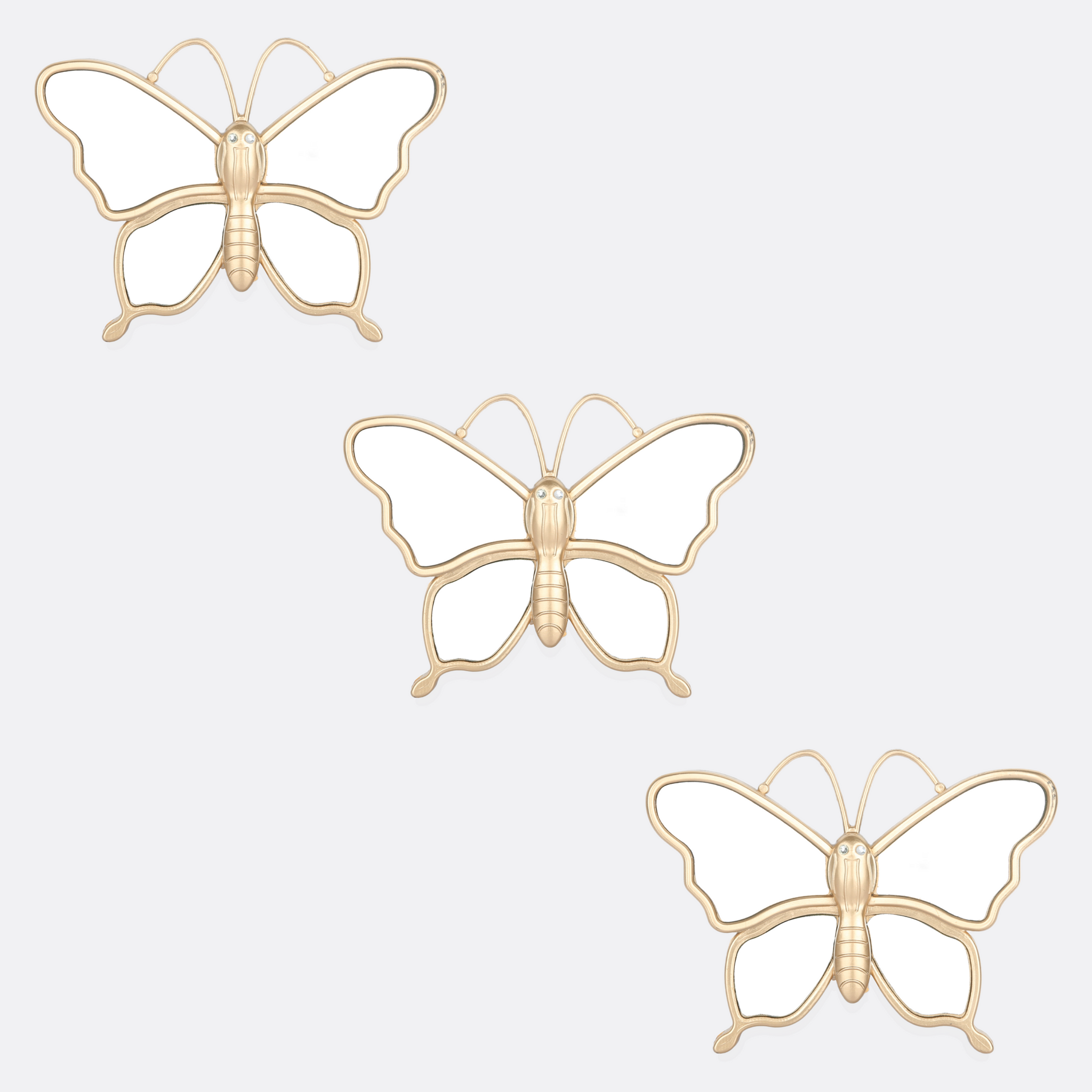 Butterfly Mirrors (Set Of Three)