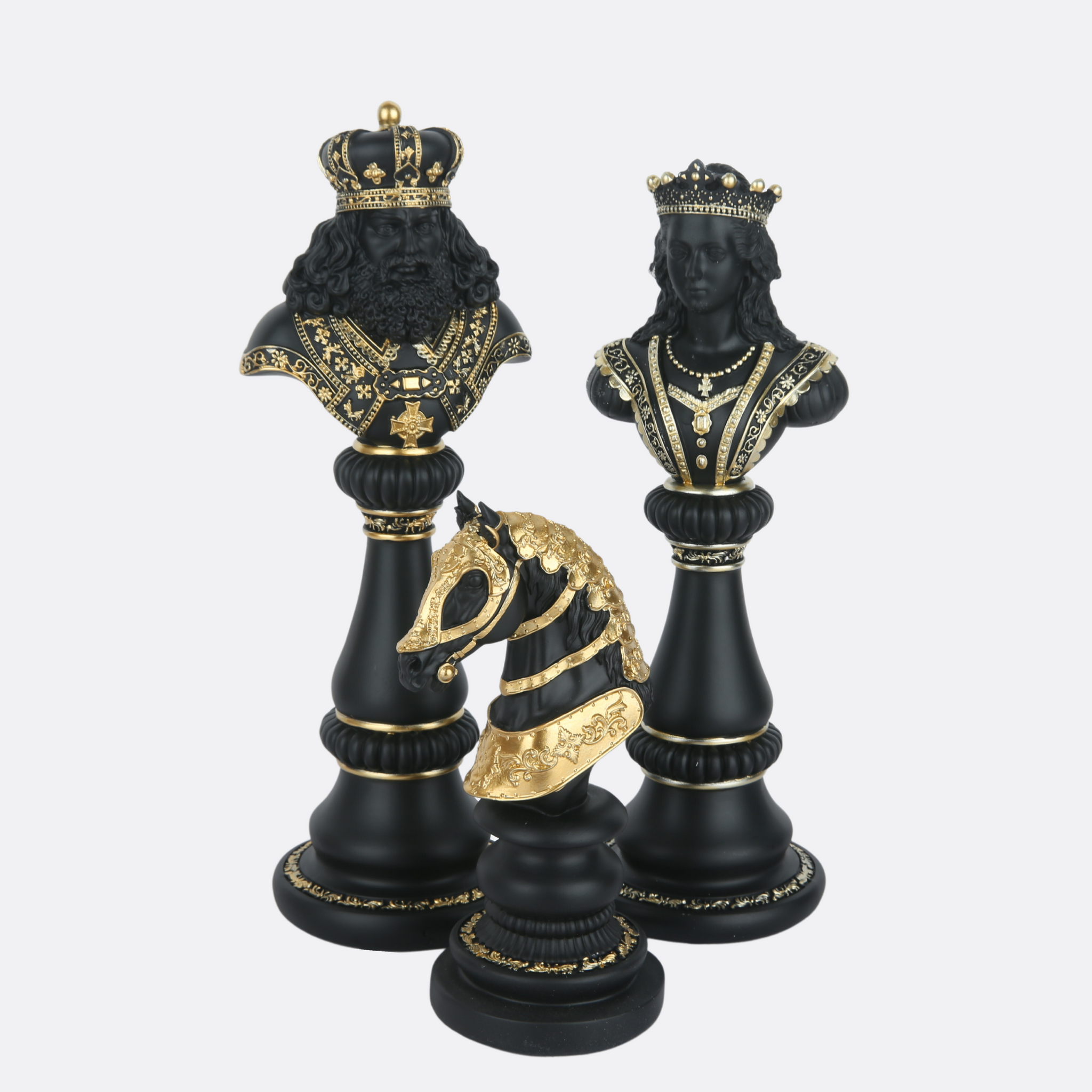 Modern Chess Sculptures (Set of 3)