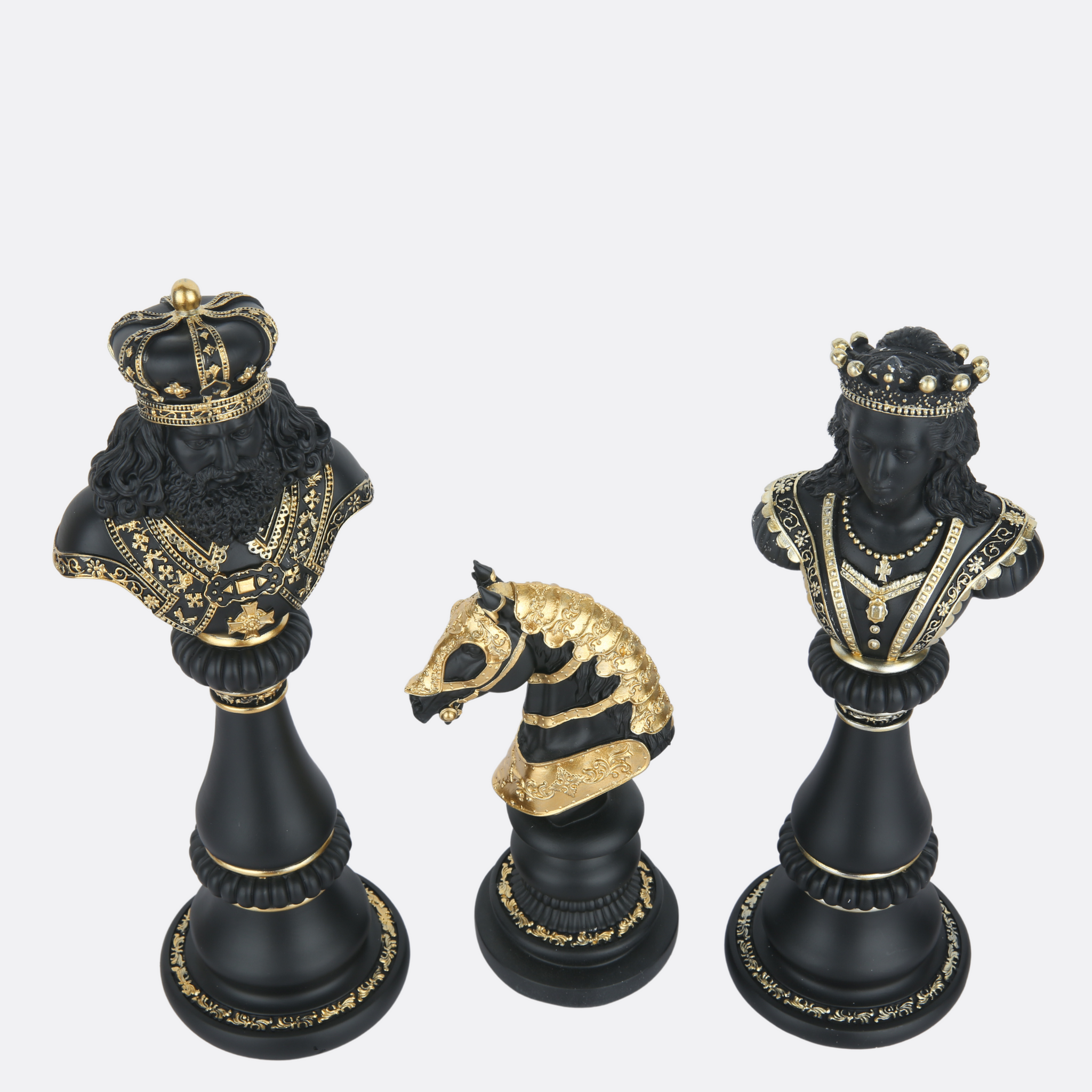 Modern Chess Sculptures (Set of 3)