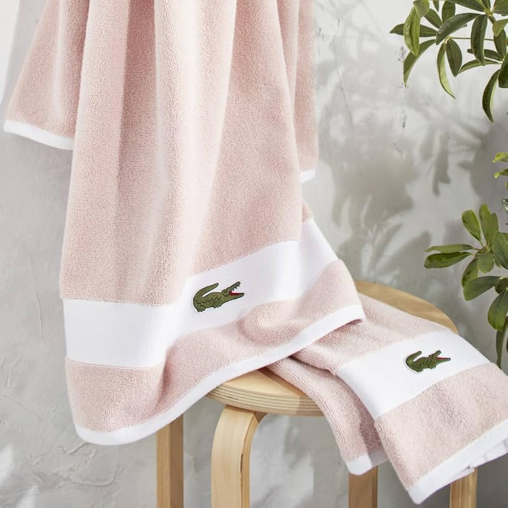 Original Lacoste Towels With Stripe ( 8 Colors )