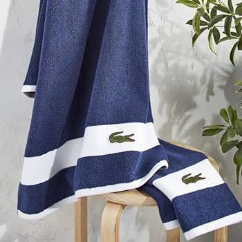 Original Lacoste Towels With Stripe ( 8 Colors )