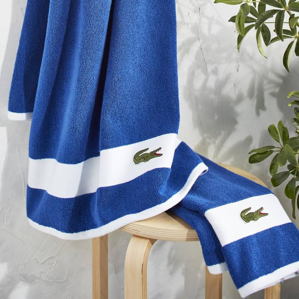 Original Lacoste Towels With Stripe ( 8 Colors )