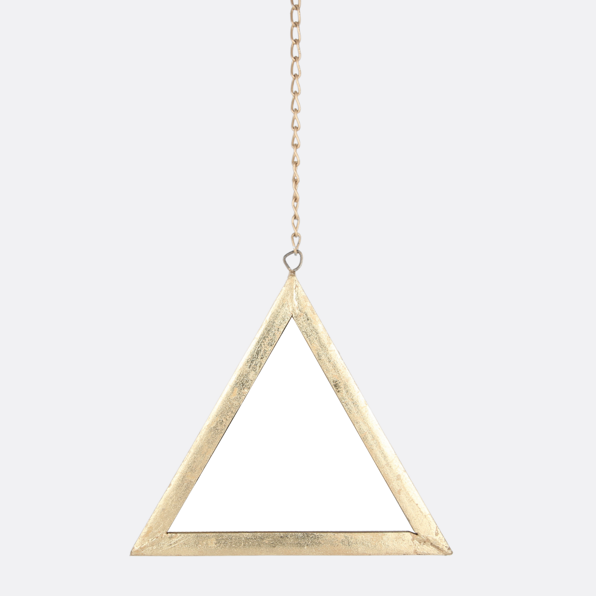 Triangular Wall Mirror With Chain