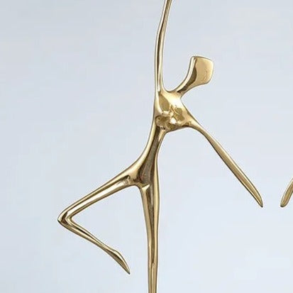 Copper Made Dancing Girls With Crystal Base ( 4 Styles )