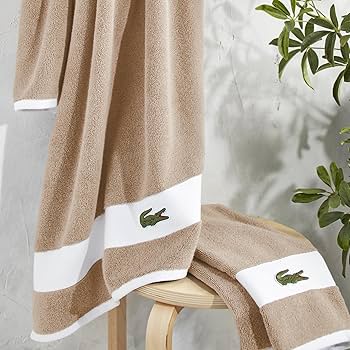 Original Lacoste Towels With Stripe ( 8 Colors )