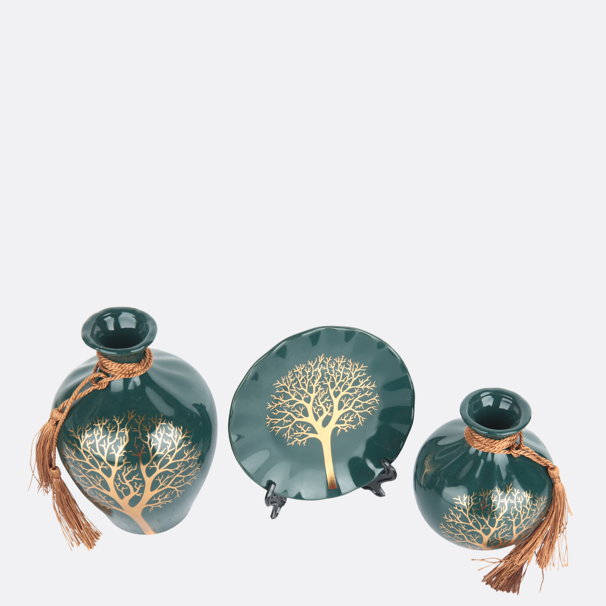 Tripartite Autumn Vase Set