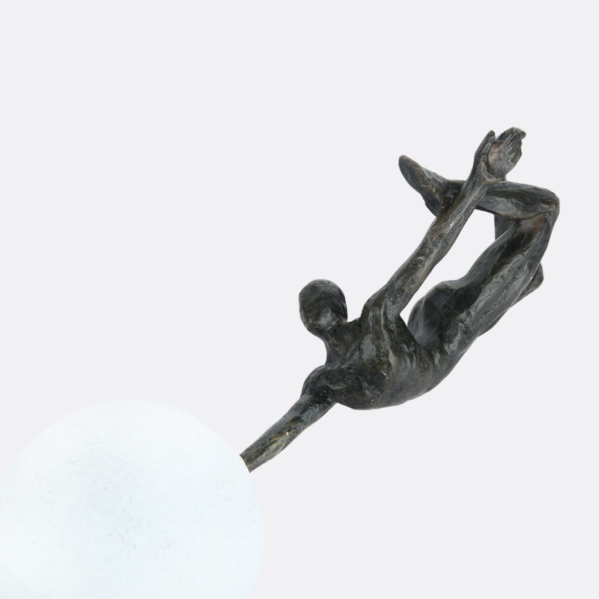 Acrobatic Man On White Ball