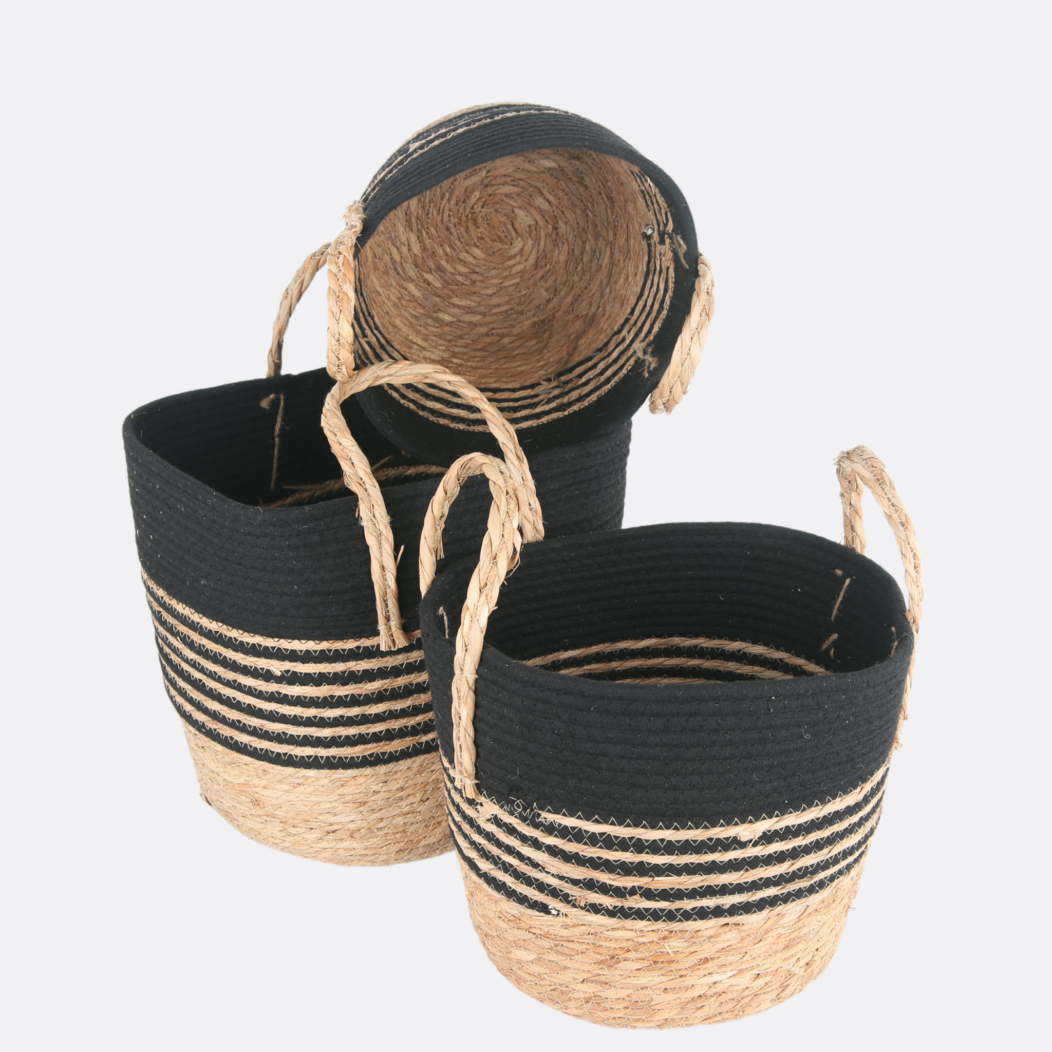 Discrete Multi purpose Jute Baskets ( Set Of 3 )