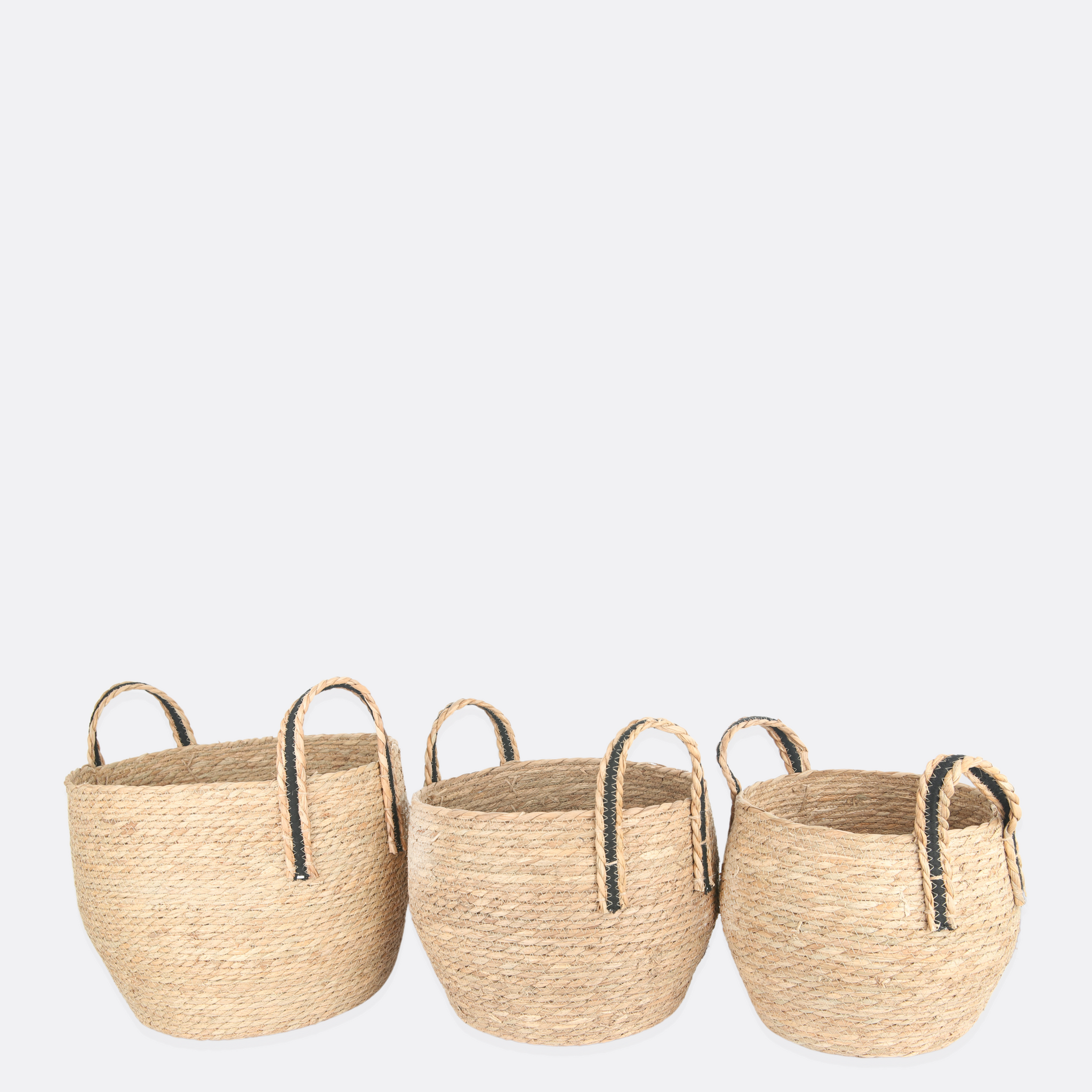 Discrete Multi purpose Jute Baskets ( Set Of 3 )