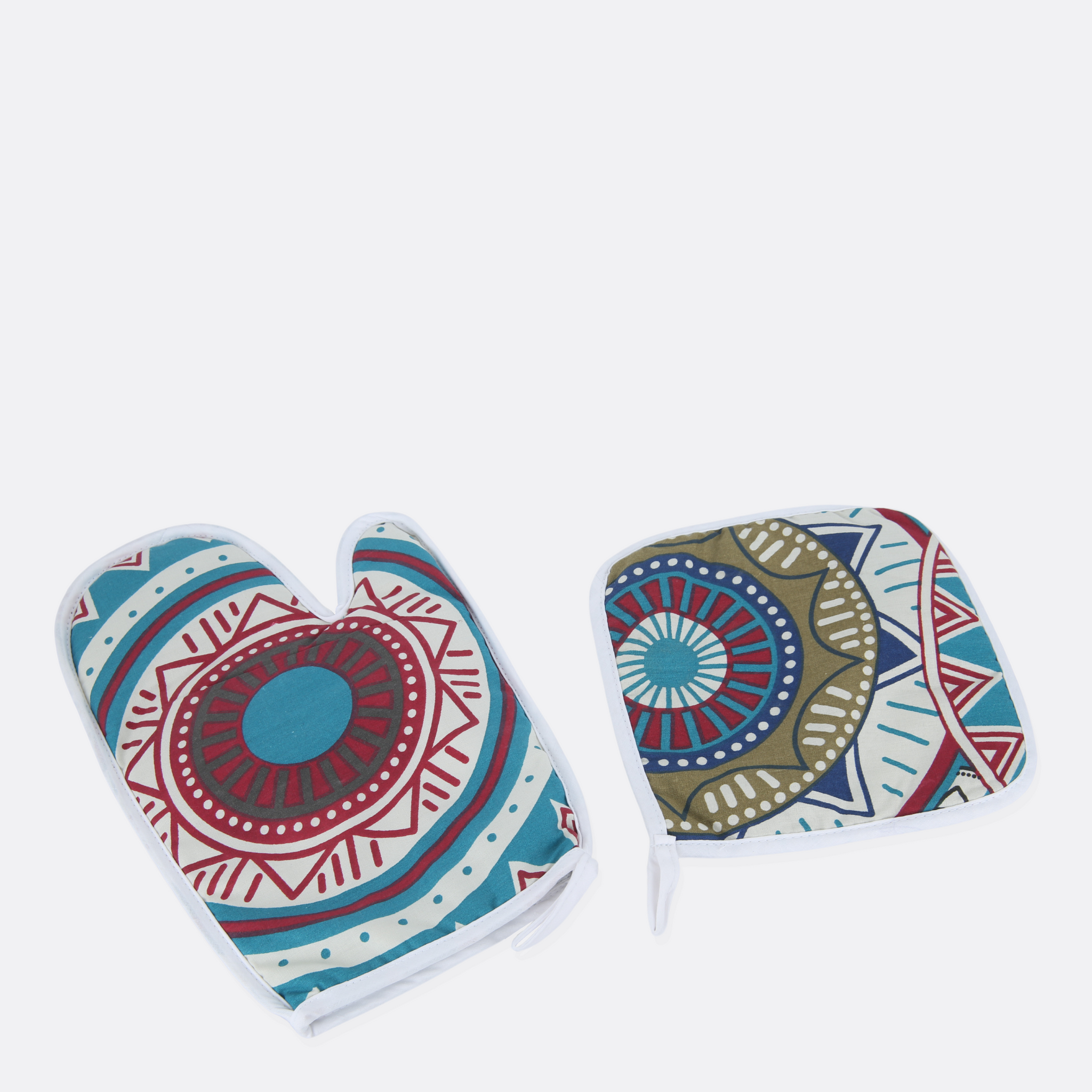 Abstract Oven Mitts and Pot Holders With Hooks