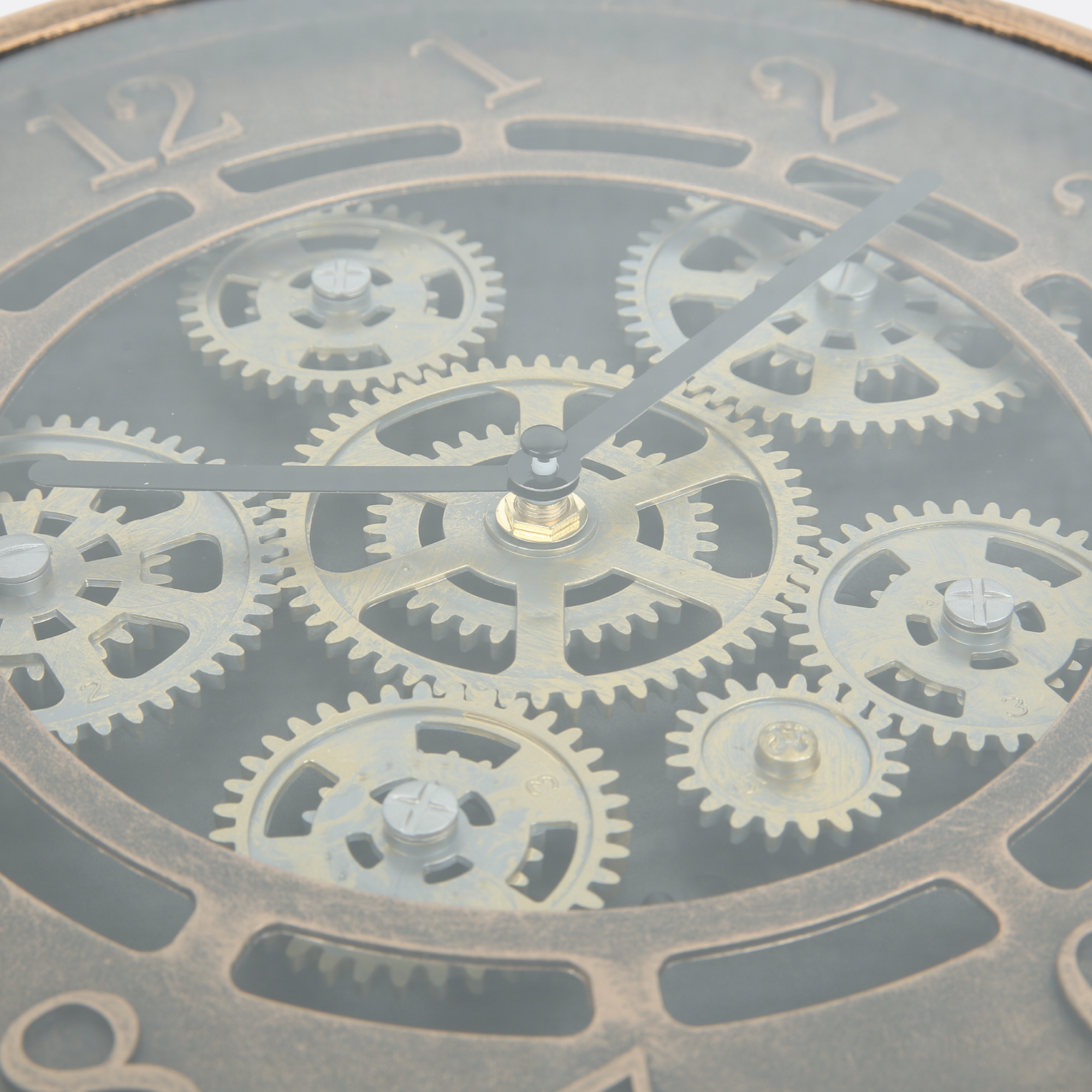 Rotating Base Bracket Clock Rotating Gears Wall Clock - Homeobsession