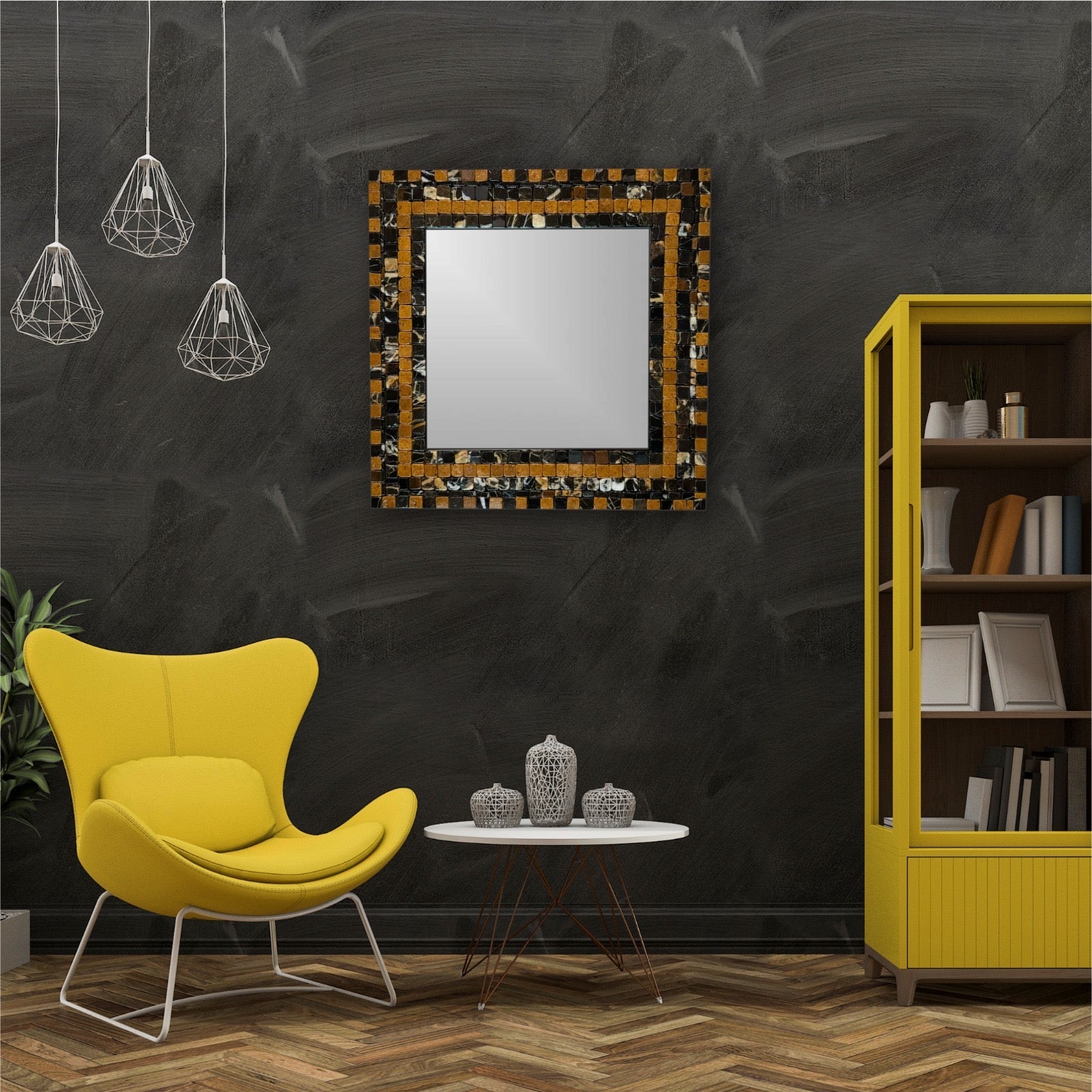 MIRROR MOSAIC | Mustard Black