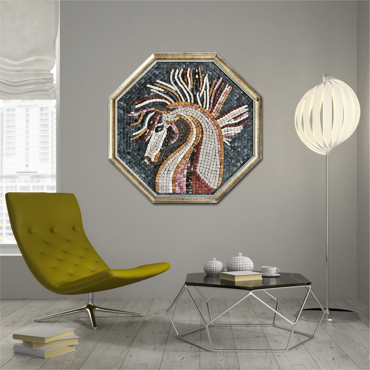 ANDALUSIAN HORSE BLACK - Mosaic By Qureshi's