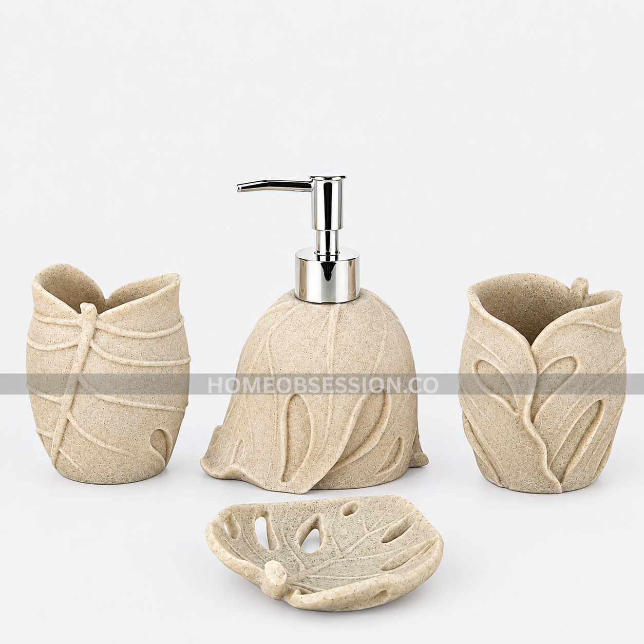 Leaflet 4 Pieces Bath Set