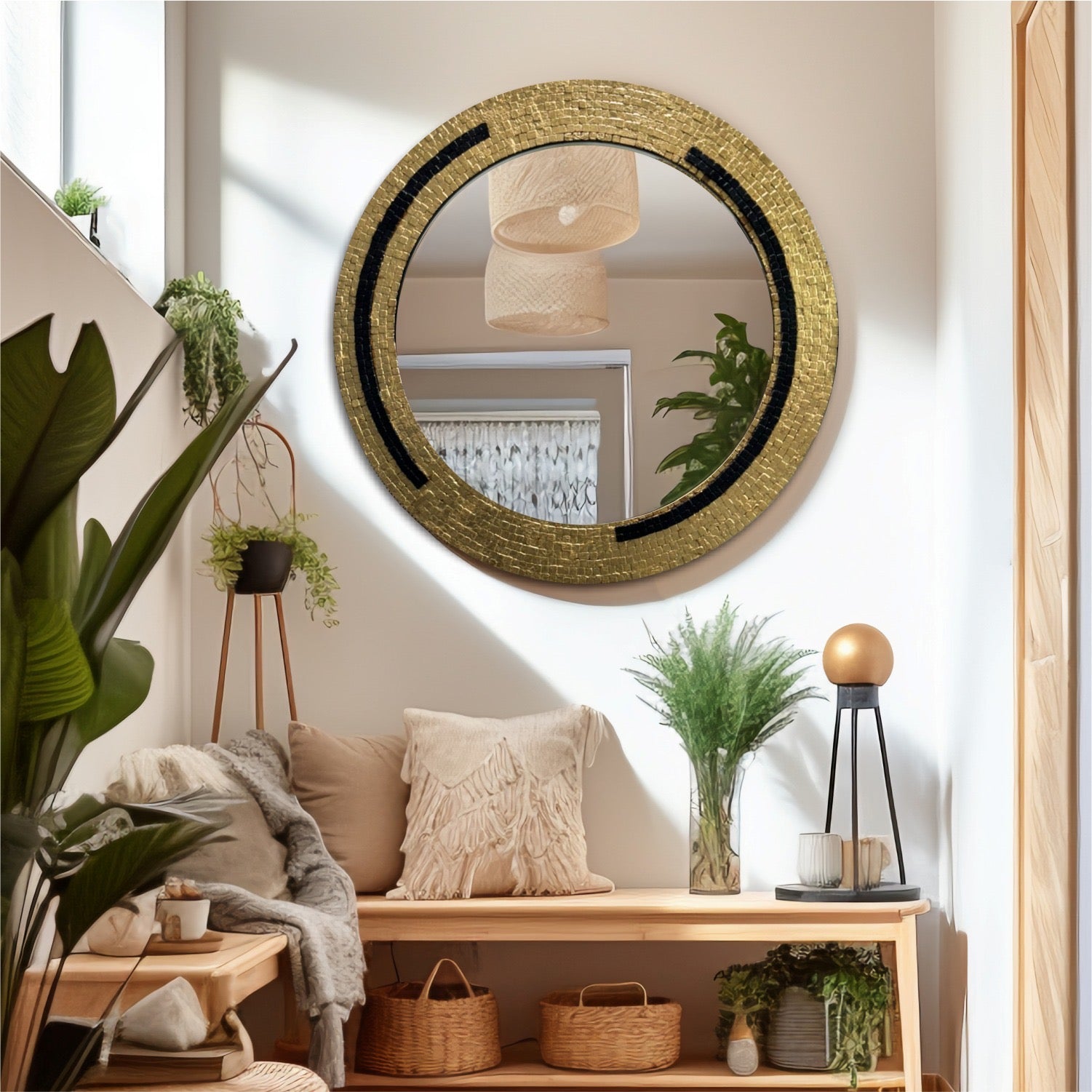 SIGNATURE MIRROR MOSAIC | GOLDEN PLATTED