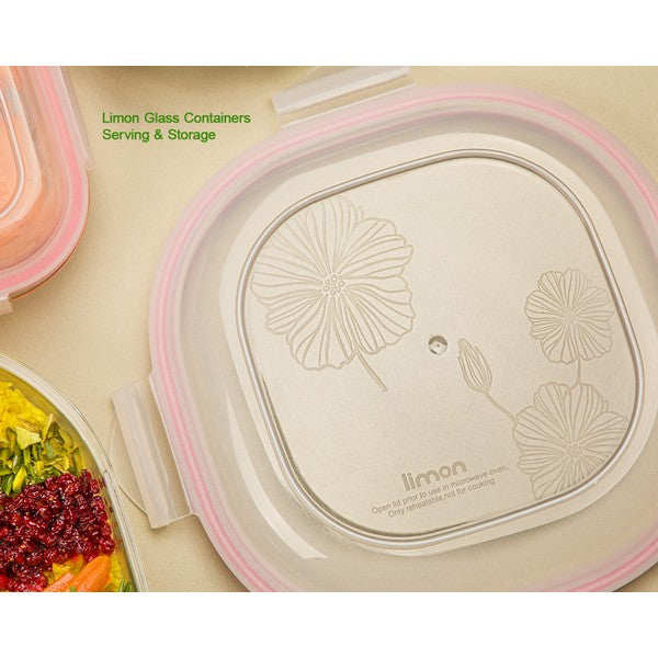 Glass Storage Box Container ( Set Of  4 )