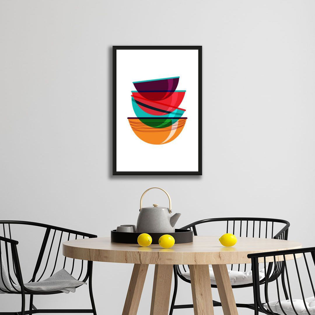 Kitchen / Dining Stacked Bowls Glass Art
