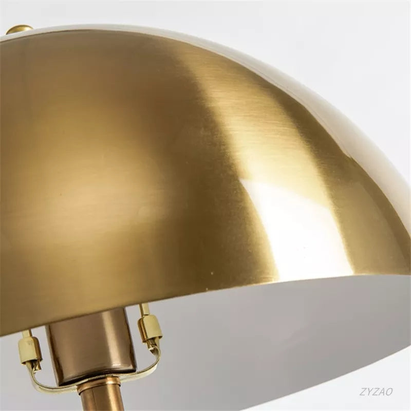 Tripod Lamp With Brass Hood