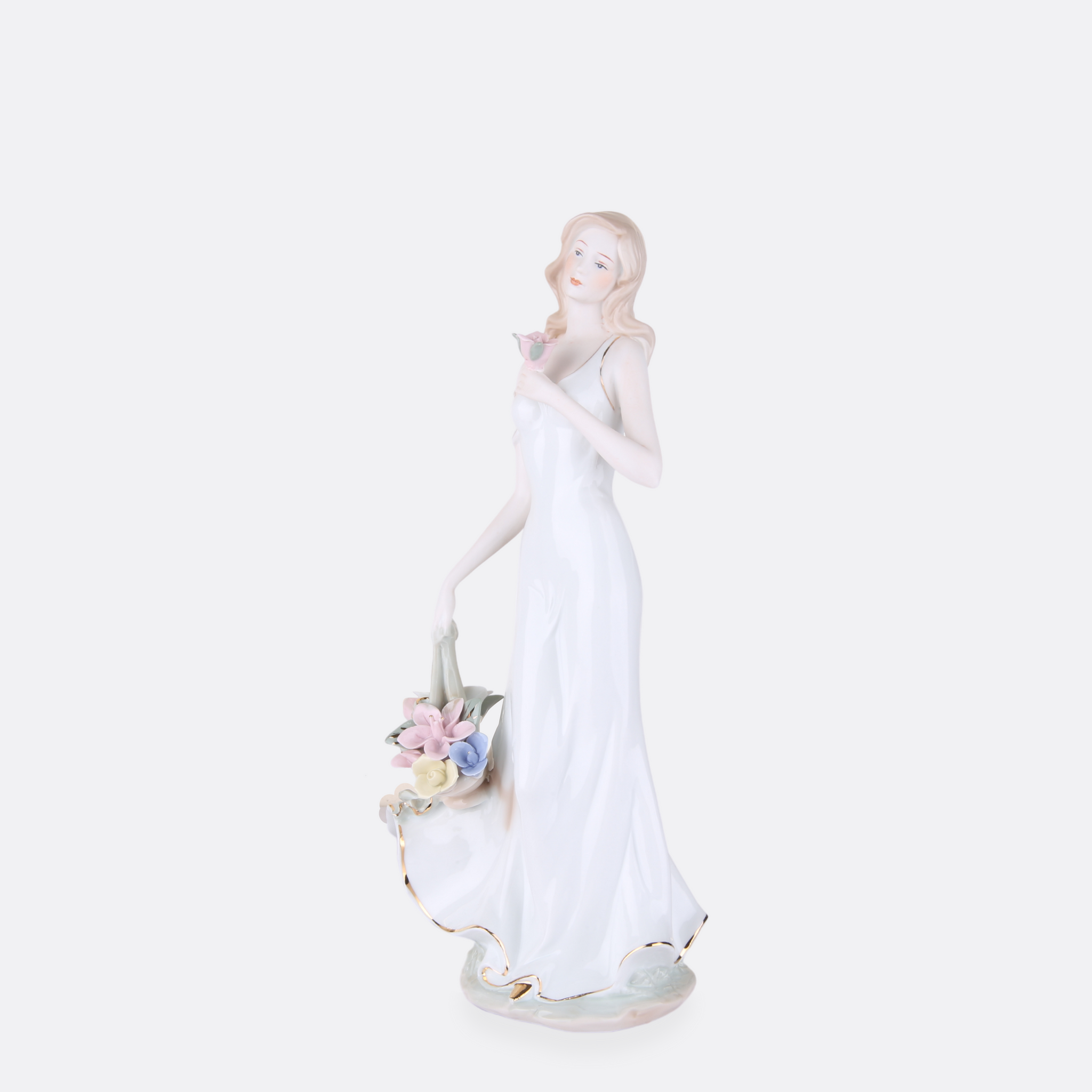 European Goddess With Flower Basket