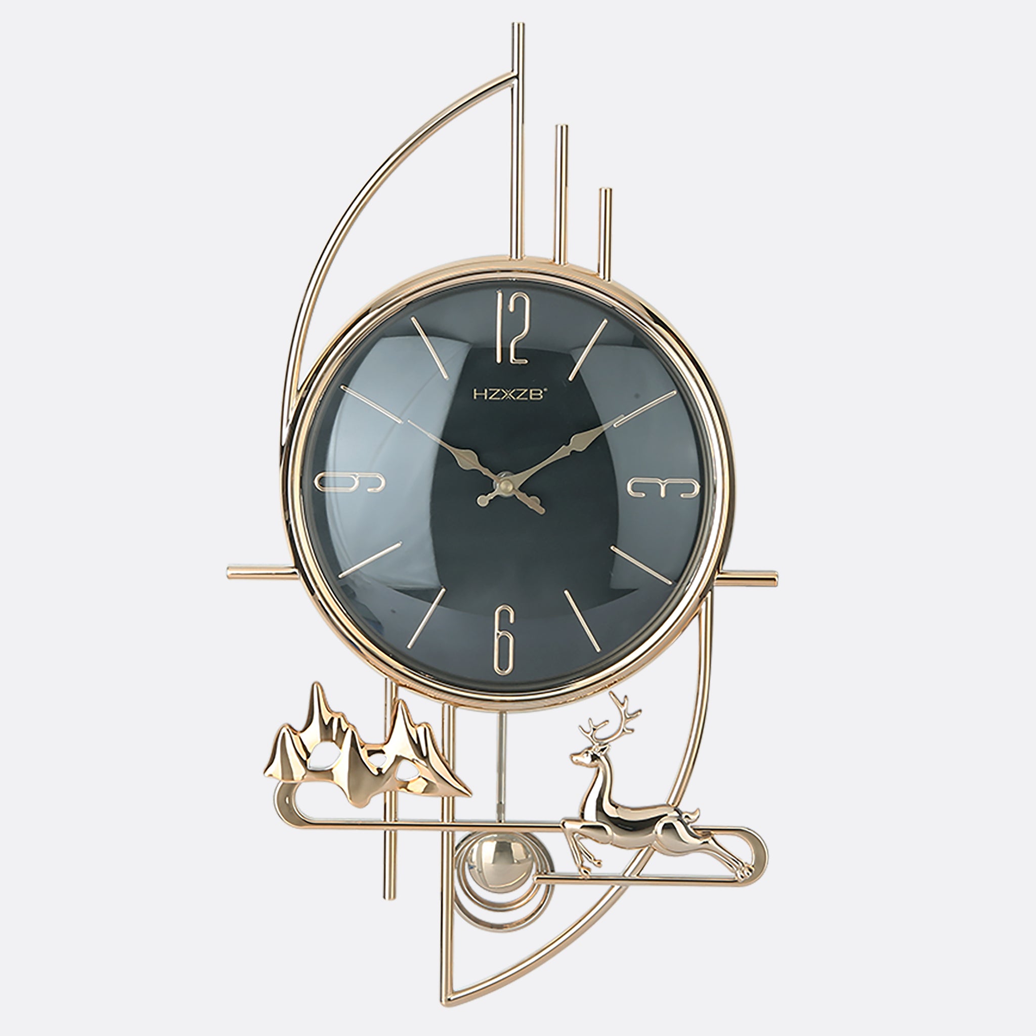 Modish Wall Clock With Pendulum