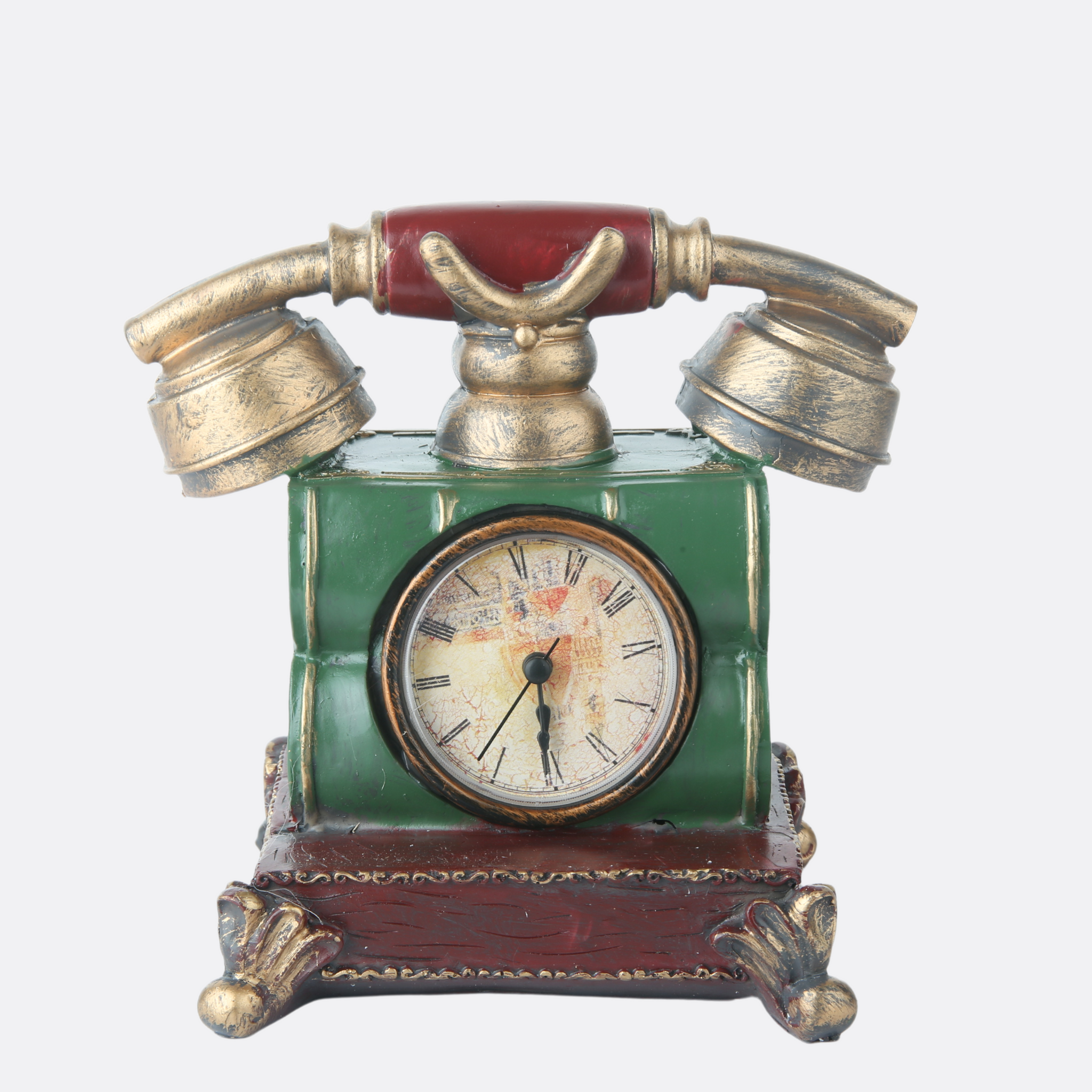 Decorative Telephone With Clock