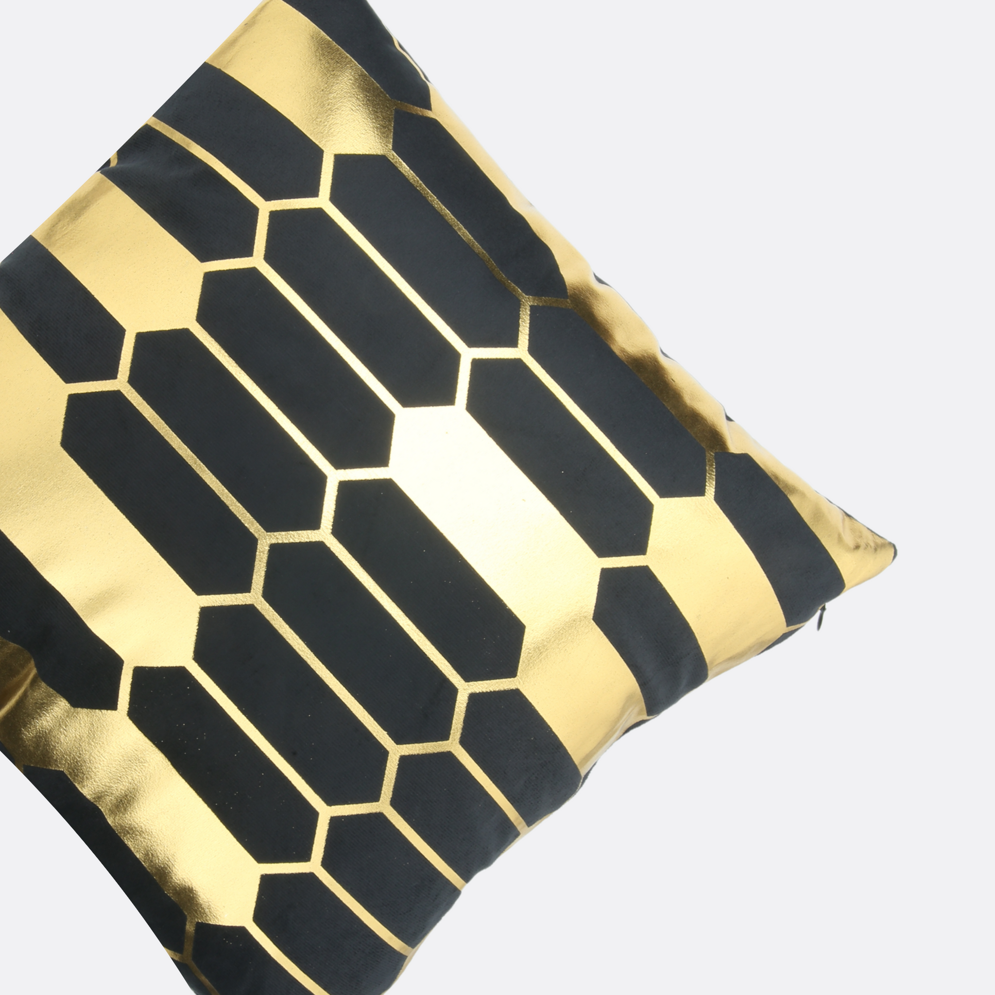 Bicolor Preprint Velvet Cushion Cover