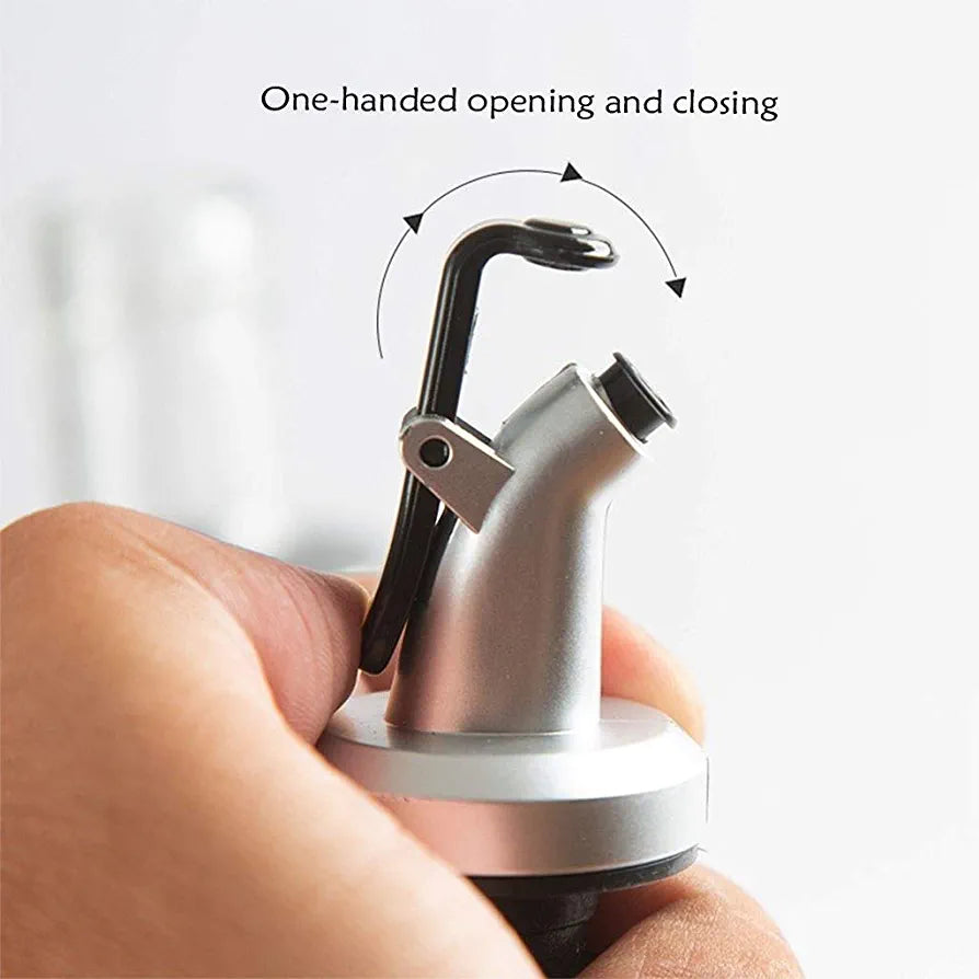 Stainless steel & glass oil dispenser