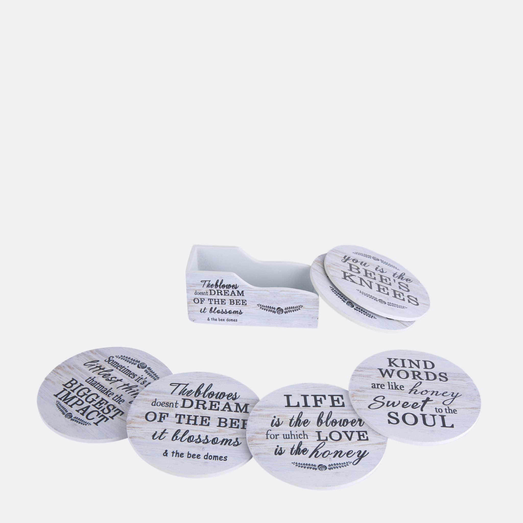 Quotations Wooden Coasters (Set Of 6)