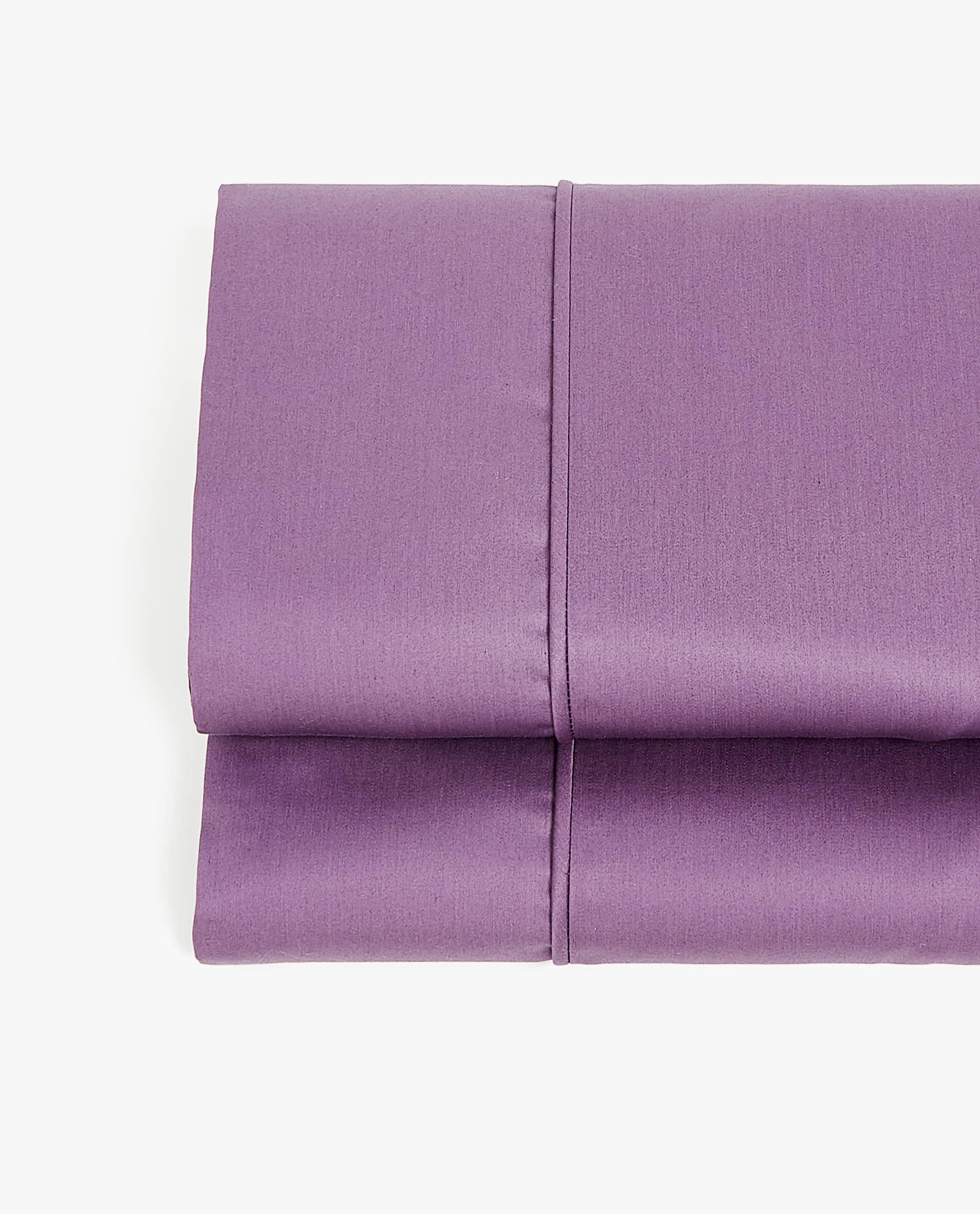 PLUM SATEEN FLAT BED SHEET