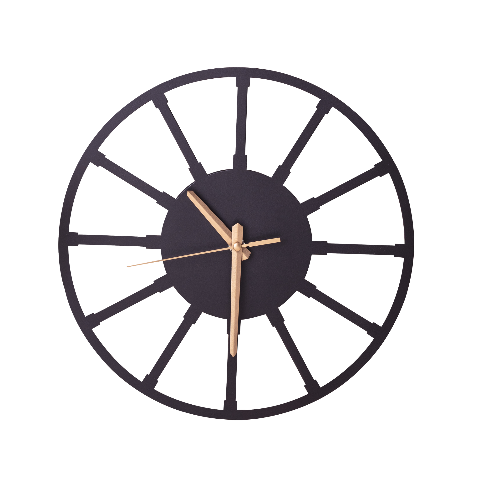 Metal Wheel Wall Clock