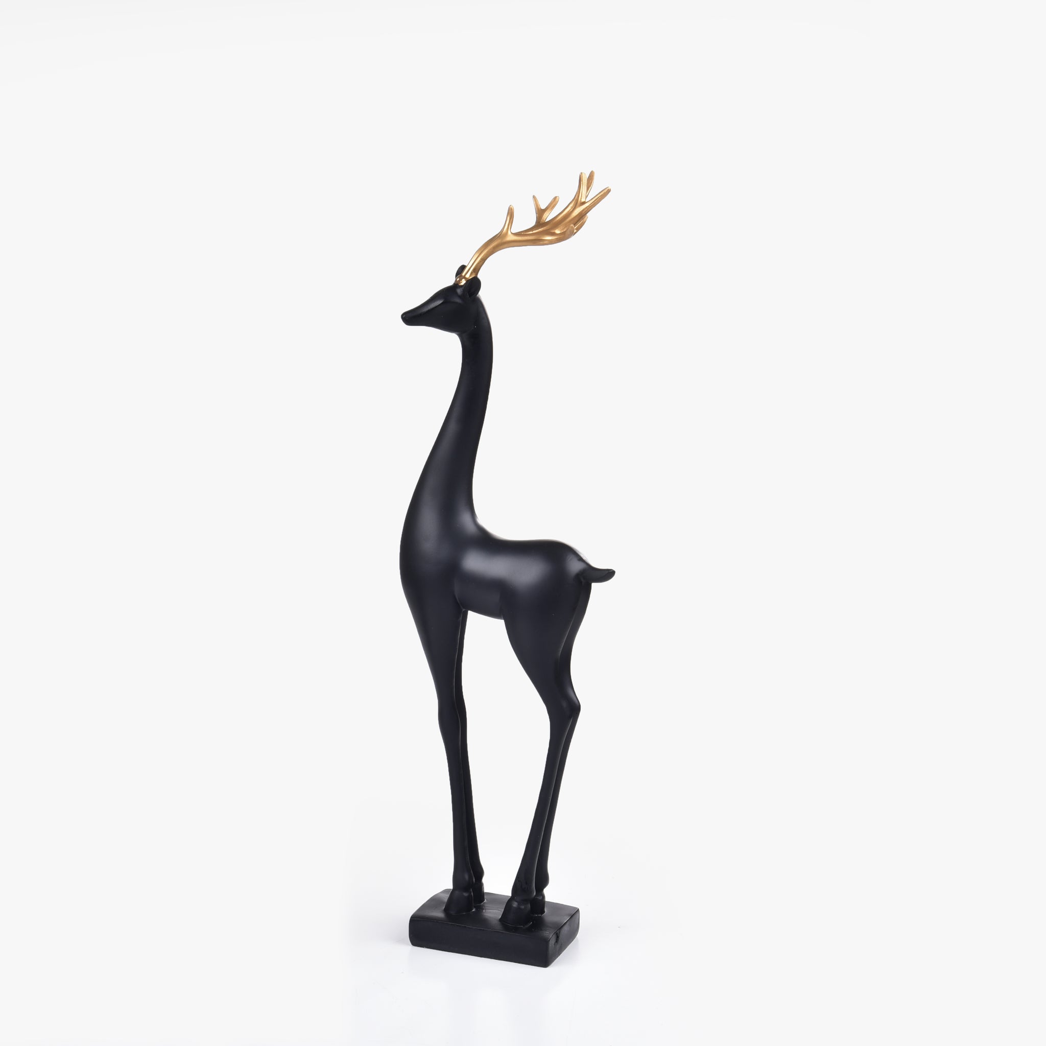 Discerning Black Deer Sculpture (pair)