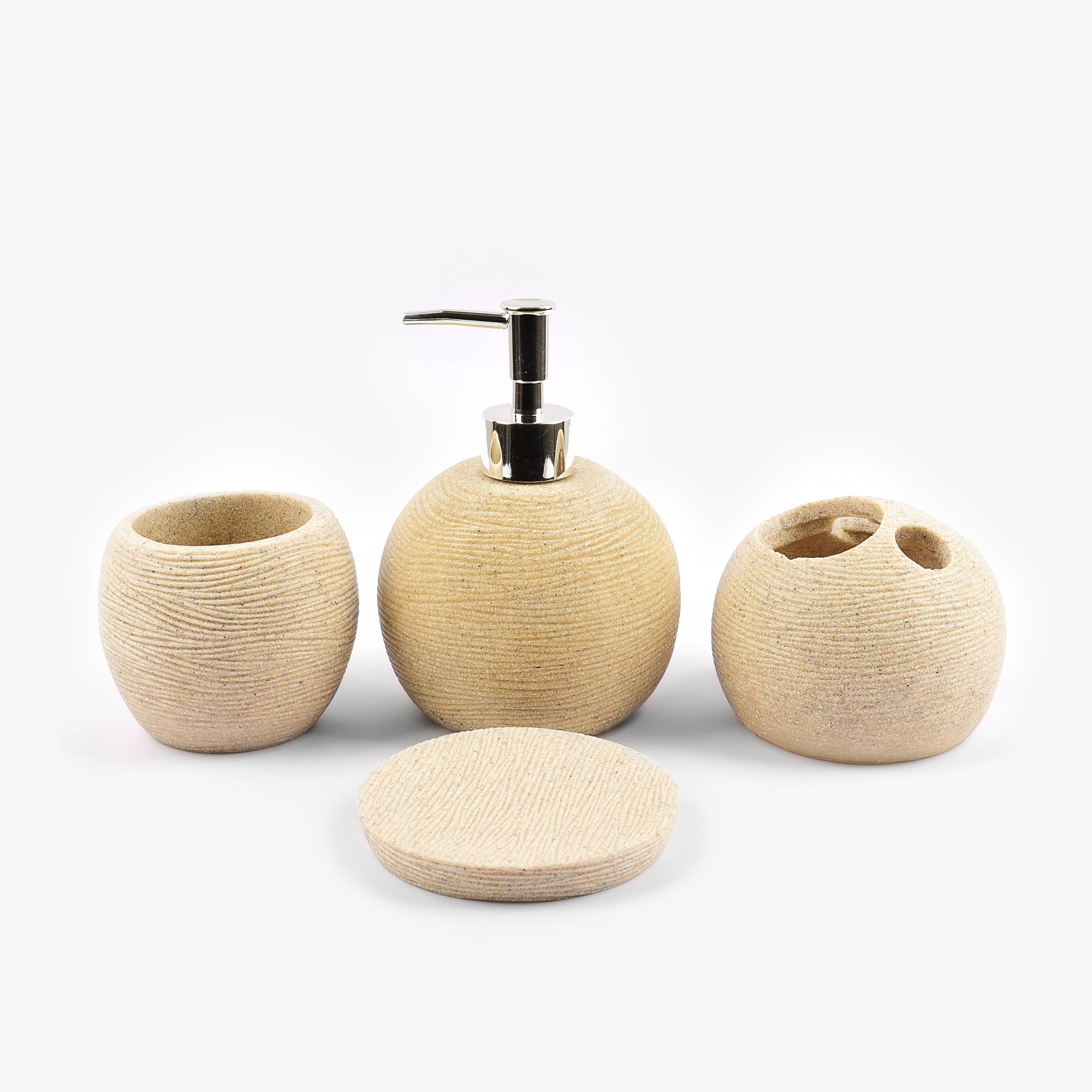 Encircling Textured Porcelain Bath Set