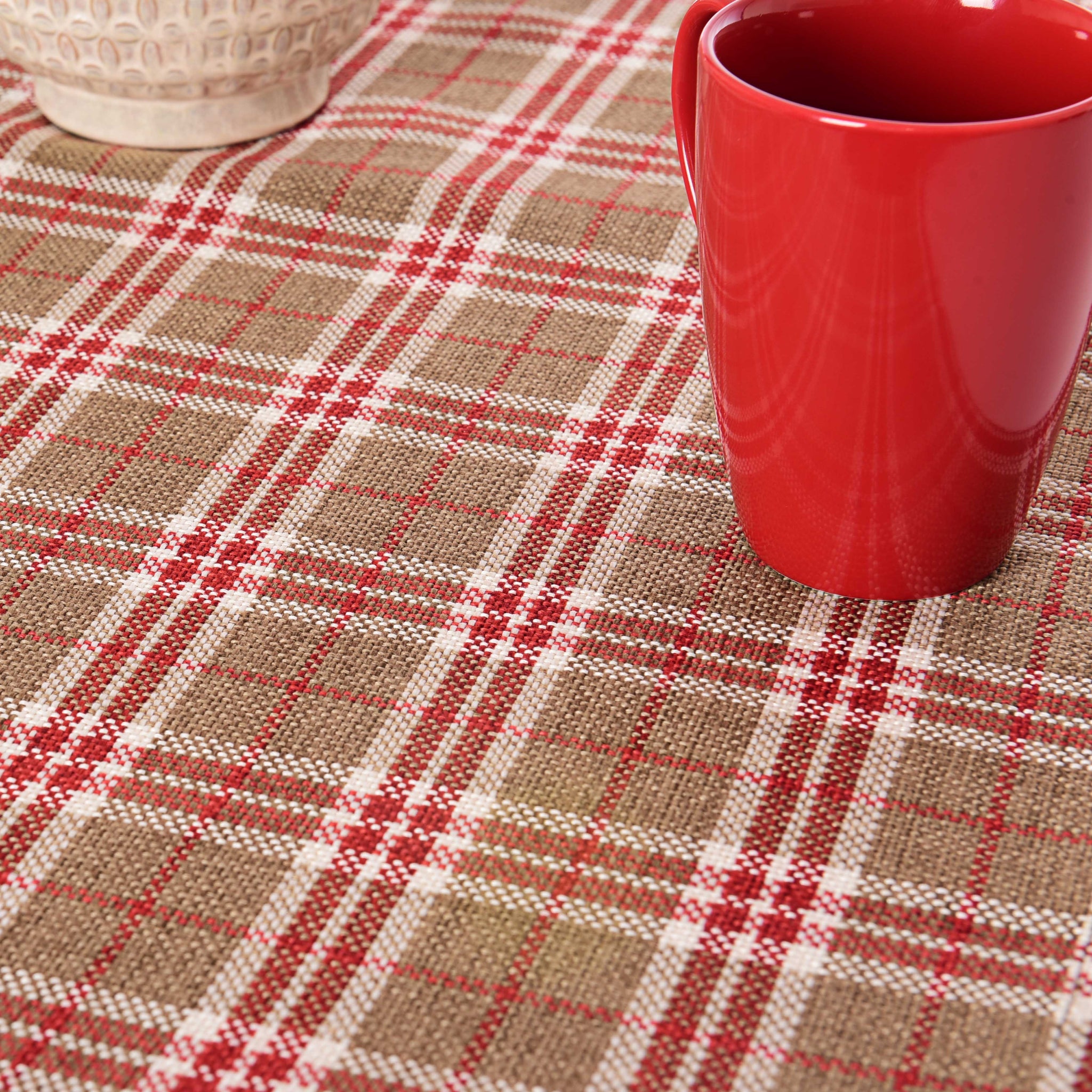 Broad Checkered Table Runner