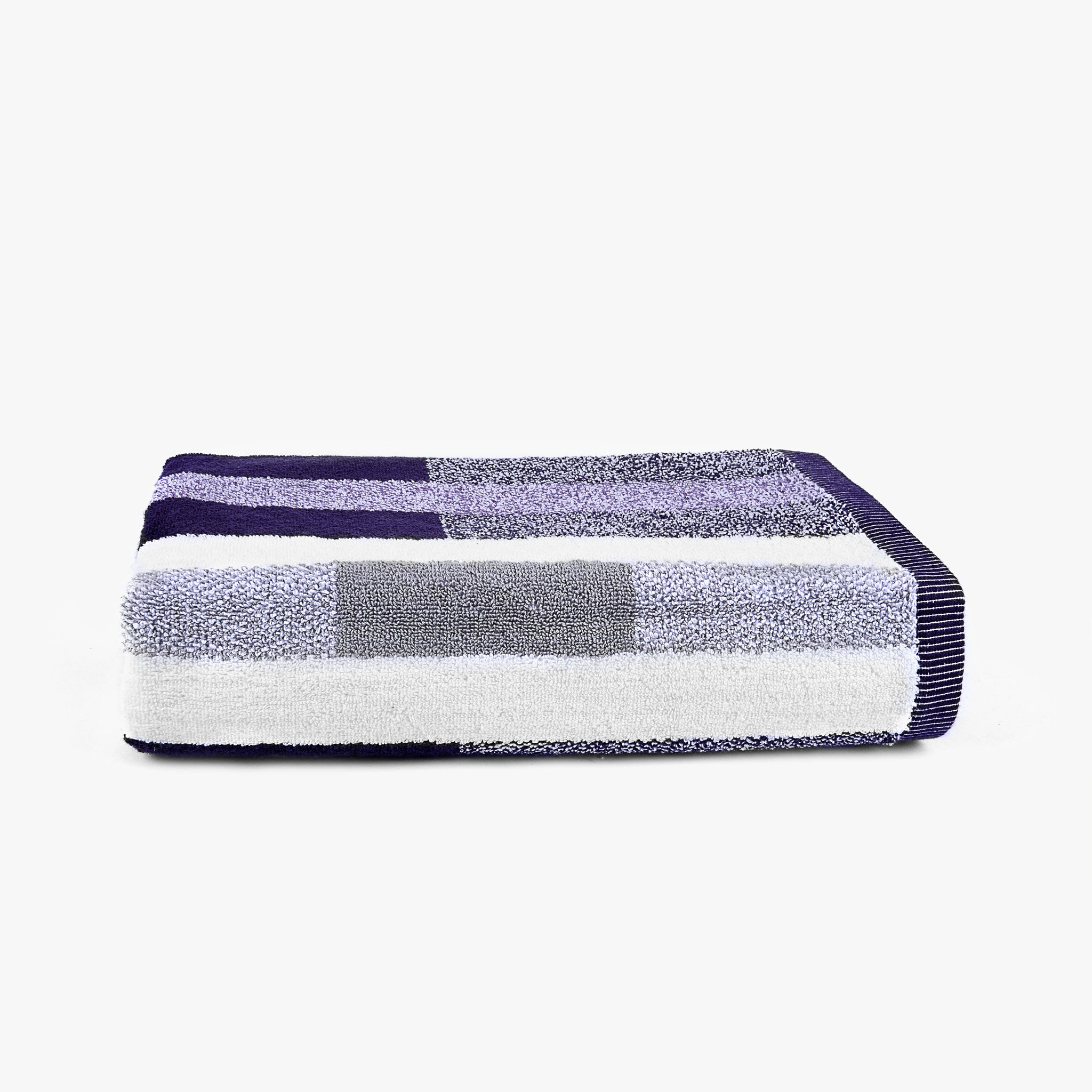 Towel With Contrasting Rectangular Boxes